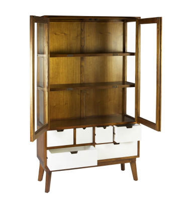 ARTIC - Vitrine en bois de mindi 105 x 40 x 180