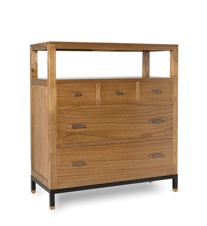 MADHU - Mindi and iron chest of drawers 100 x 45 x 110