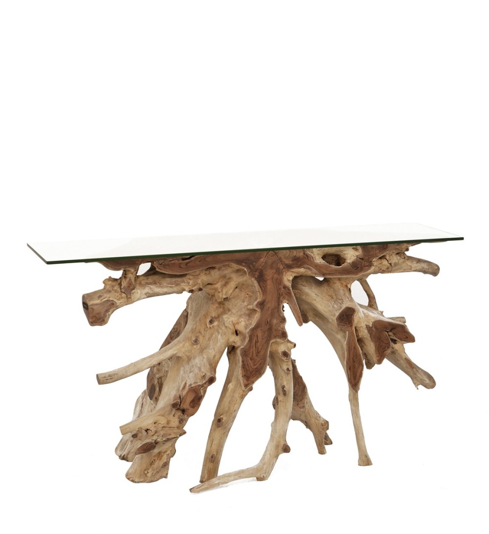 Teak root console 135 x 35 x 80