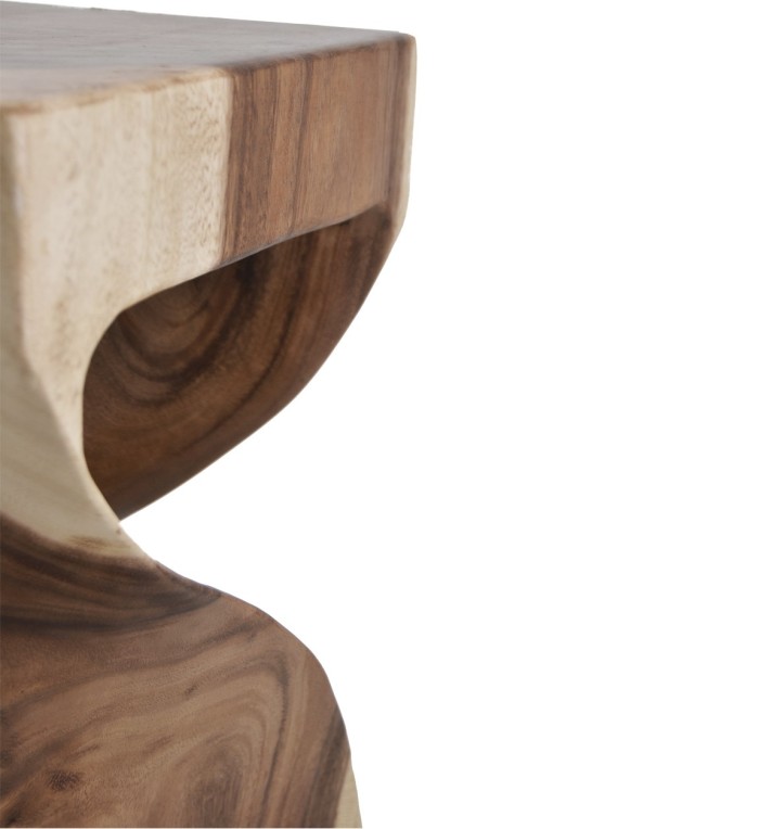 Suar wood artisan stool 30 x 30 x 45