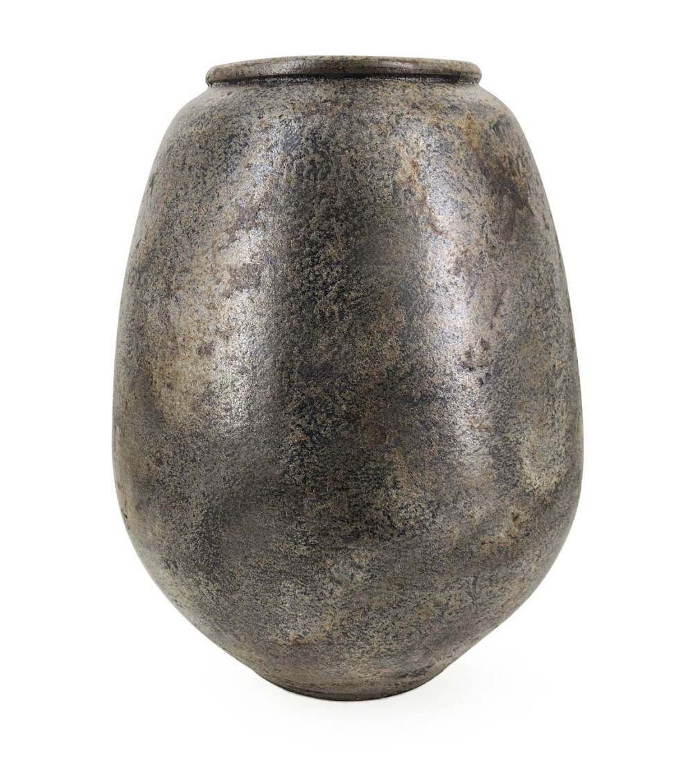 Metallic terracotta vase 36 x 36 x 48