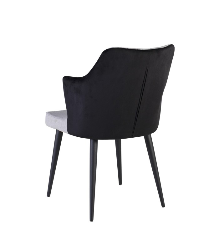 BERLIN - Polyester upholstered steel armchair 63 x 49 x 84