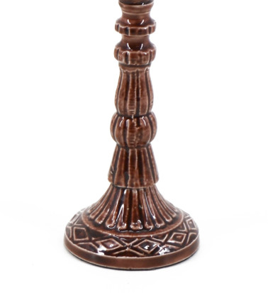 SILKAR - Brown aluminium candle holder 8 x 8 x 20