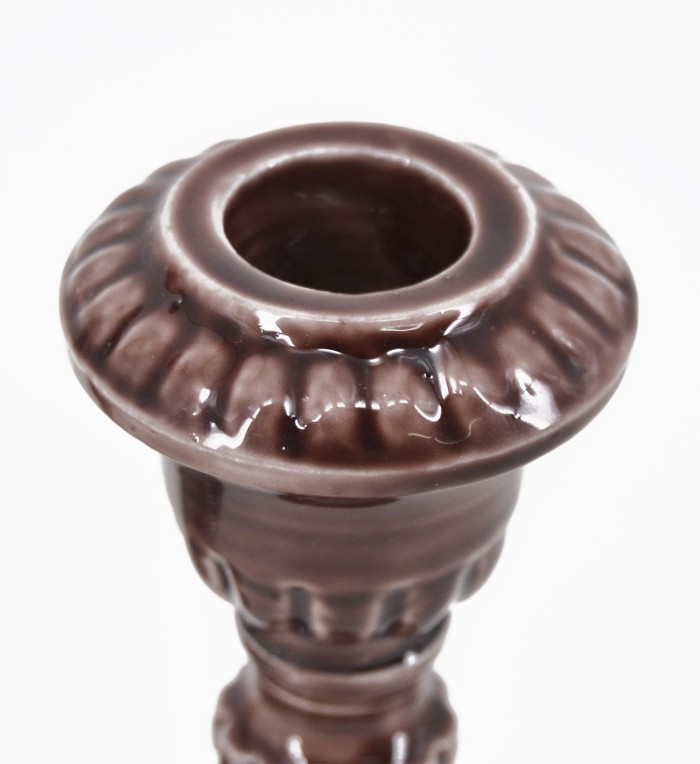 SILKAR - Brown aluminium candle holder 8 x 8 x 20