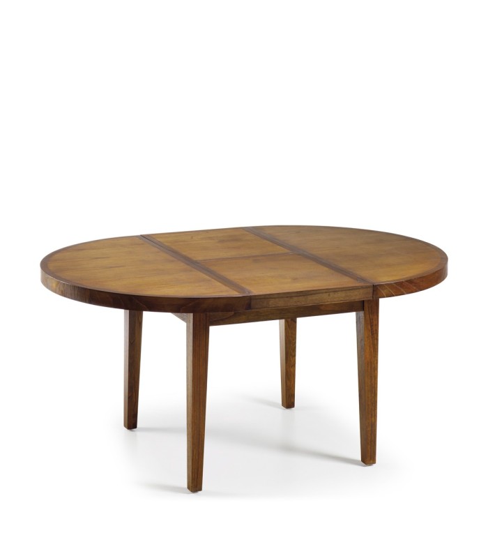STAR - Mindi wood dining table 120-170 x 120 x 78