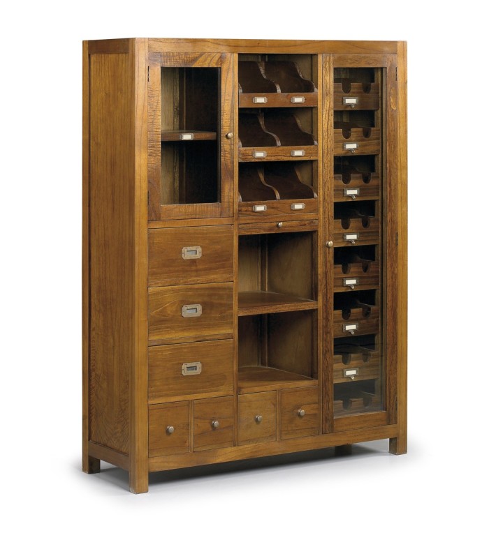 STAR - Mindi buffet with wine rack and removable drawers 120 x 40 x 155