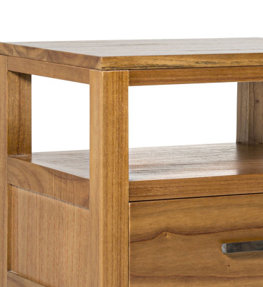 MADHU – Bedside table in mindi wood and iron 50 x 40 x 58