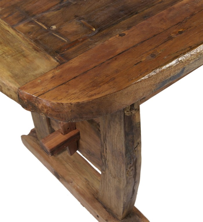 Recycled teak table 220 x 90 x 78