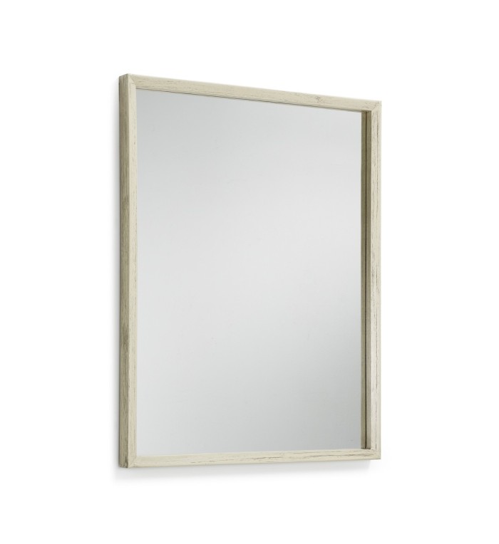 MURIA - White wood mirror 80 x 100