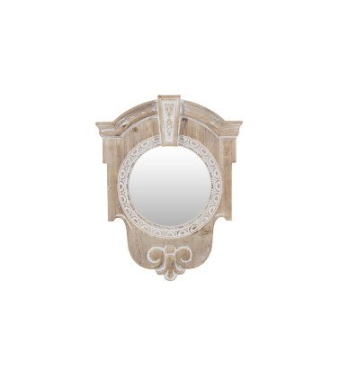 ASIA - Brown and White wood mirror 40 x 6 x 51