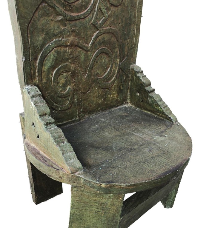 Teak oriental chair 50 x 40 x 180