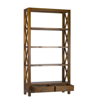 STAR - Mindi bookcase with bronze accessories 100 x 35 x 190