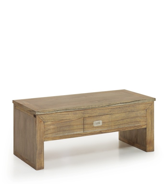 MERAPI - Mesa de centro elevable en mindi 110 x 55 x 45-65