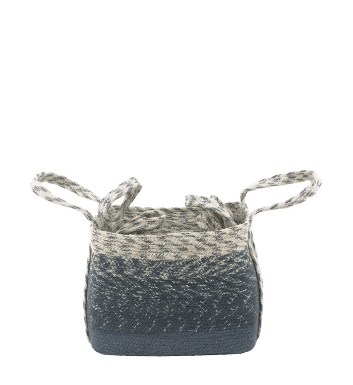 Set of 4 rectangular jute baskets 30 x 22 x 24 / 27 x 19 x 20 / 24 x 16 x 18 / 20 x 13 x 15