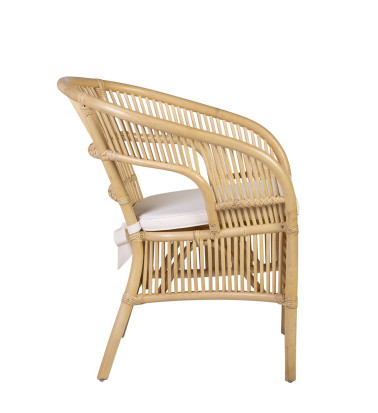 FABIANO - Rattan armchair with cushion 60 x 67 x 81