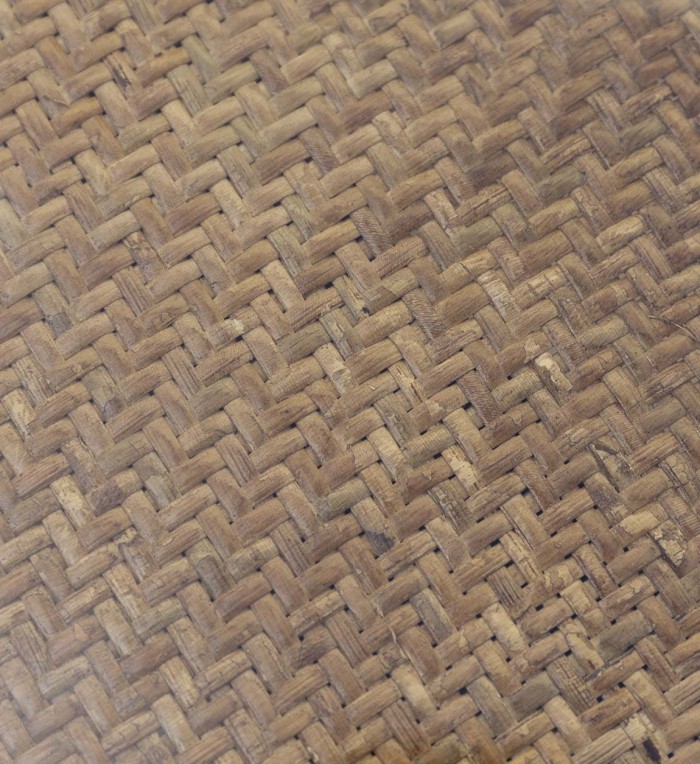 MANILA - Oak and rattan dining table 120 x 120 x 76