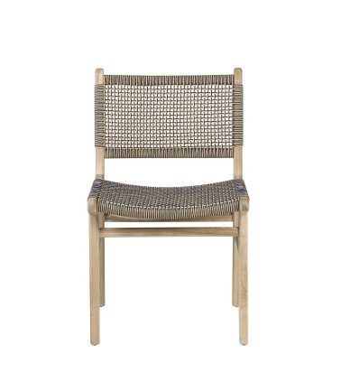 SICILY - Teak and rope chair 50 x 58 x 85