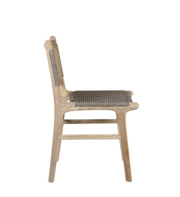 SICILY - Teak and rope chair 50 x 58 x 85