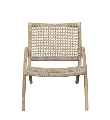 SICILY - Teak and rope armchair 62 x 82 x 73