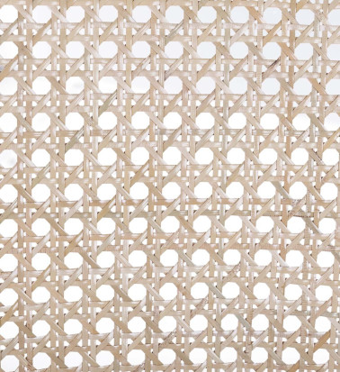 Sillón tapizado de teca y ratán 56 x 59 x 87