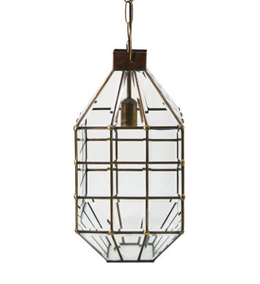 BISEL - Ceiling lamp in beveled glass 22 x 22 x 45