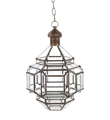 BISEL - Ceiling lamp in beveled glass 35 x 35 x 60