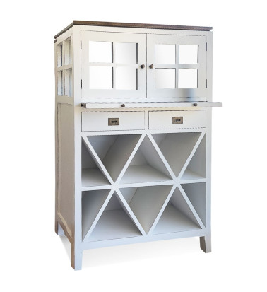 EVEREST - Mindi showcase with wine rack 100 x 35 x 150