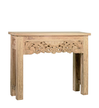 Carved teak console 100 x 30 x 80