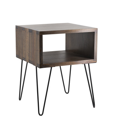 Mindi wood side table 45 x 40 x 50