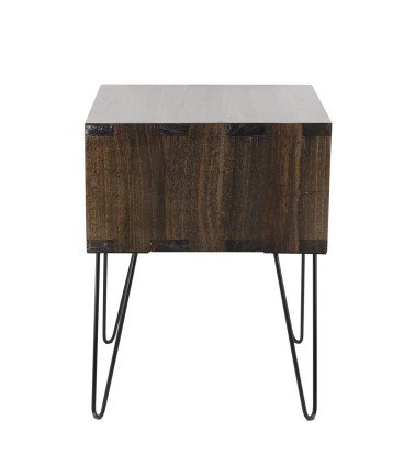 Mindi wood side table 45 x 40 x 50