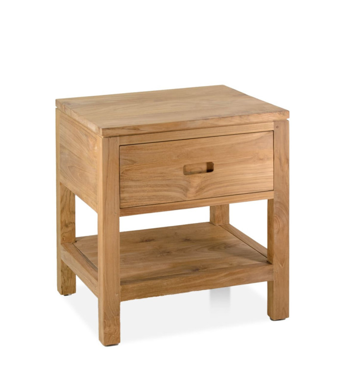 TEIDE - Teak nightstand 45 x 40 x 52