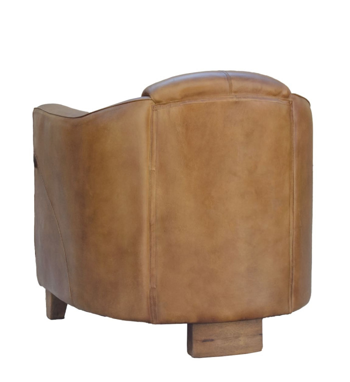 BOSTON - Leather Armchair 70 x 75 x 75