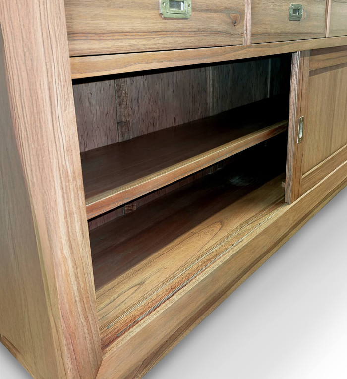 MERAPI - Buffet en mindi avec portes coulissantes 200 x 50 x 90