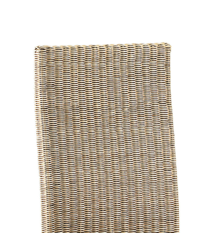 RATTAN - Conjunto de 2 cadeiras de madeira de mogno e rattan bege 45 x 47 x 100