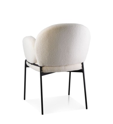 KAIHO - Set de 2 sillones de hierro y poliéster 56 x 64 x 88