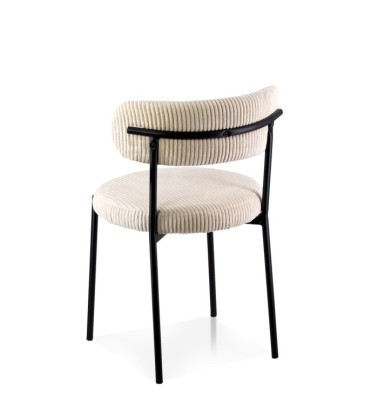 KAIHO - Set de 2 sillones de hierro y poliéster 54 x 50 x 77