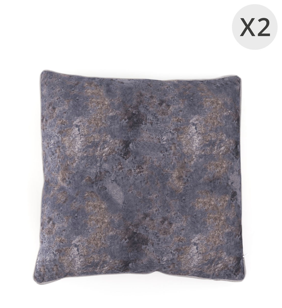 OSCAR - Set of 2 gray polyester cushions 45 x 45