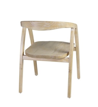 ALYA - Set of 2 natural wood chairs 55 x 60 x 77