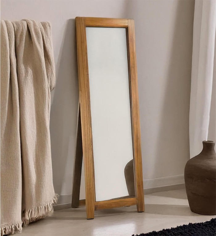 STAR - Miroir en bois marron 50 x 6 x 160