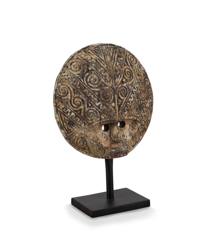 BORA - Figura maschera in legno di mango 30 x 13 x 45