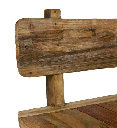 Recycled teak bench 130 x 50 x 90