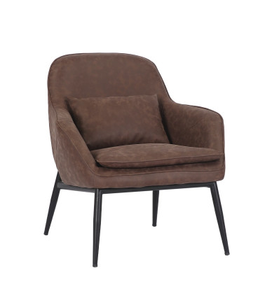 DETROIT - Fauteuil en fer et PU 73 x 80 x 83