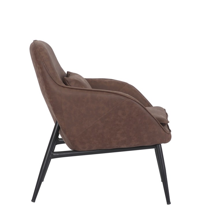 DETROIT - Fauteuil en fer et PU 73 x 80 x 83