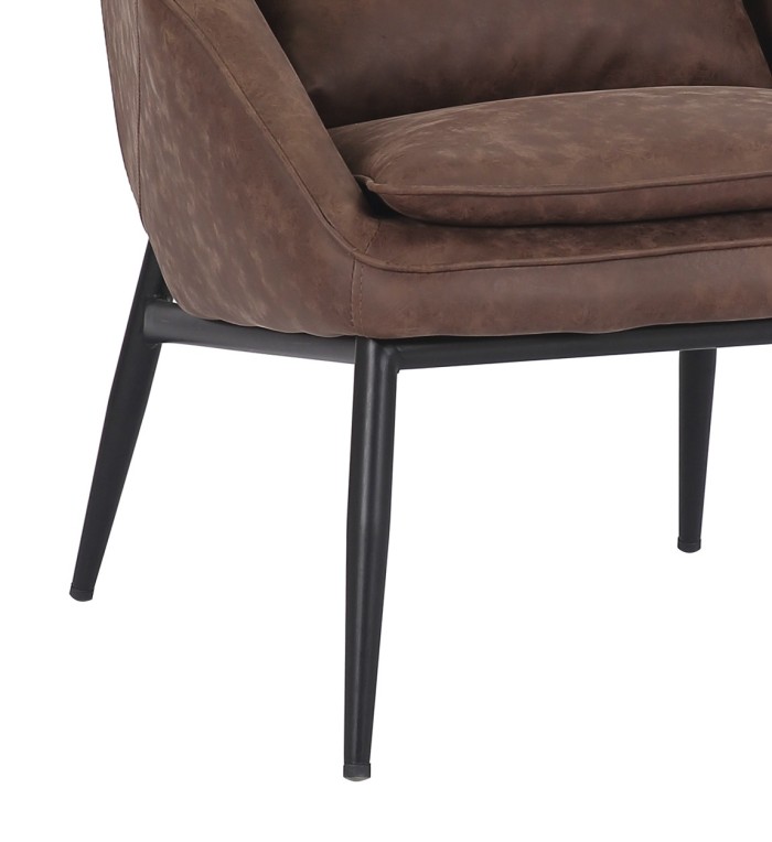 DETROIT - Fauteuil en fer et PU 73 x 80 x 83