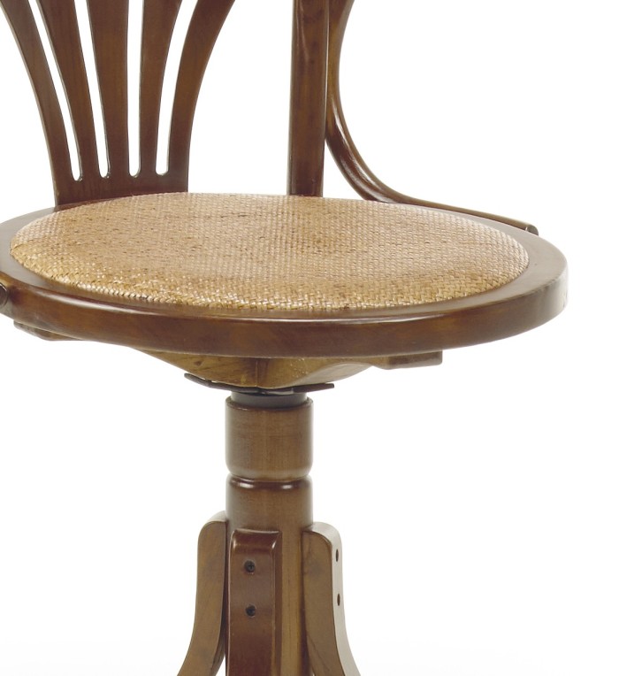 STAR - Oak and rattan chair 62 x 52 x 78