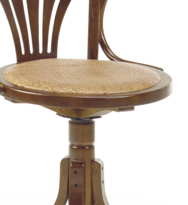 STAR - Oak and rattan chair 62 x 52 x 78