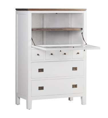 EVEREST - Commode en mindi avec porte abattante 90 x 45 x 135