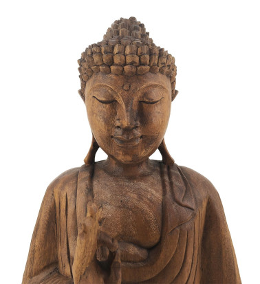 Bouddha en bois marron 40 x 20 x 50