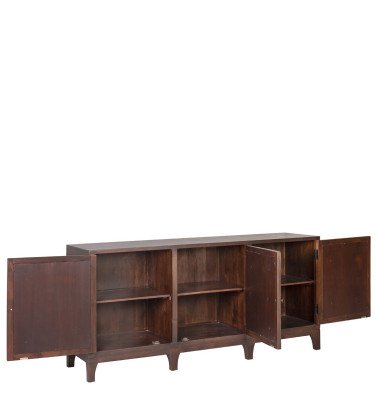 GATSBY - Buffet in acacia e alluminio 183 x 48 x 85