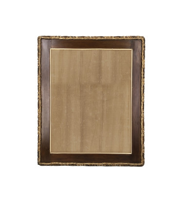 RATTAN - Miroir en rotin et corde avec motif à carreaux 80 x 100